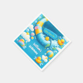 Splash Bubbles Zomer Eend Schuim 1e Verjaardag Servet (Hoek)