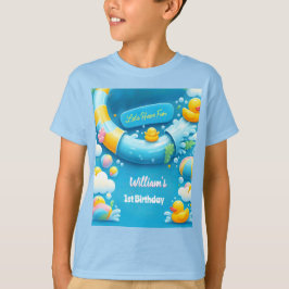 Splash Bubbles Zomer Eend Schuim 1e Verjaardag T-shirt