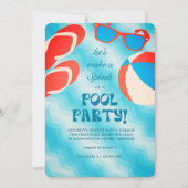 Splash & Chill Zomer Zwembad Feestje  Kaart (Voorkant)