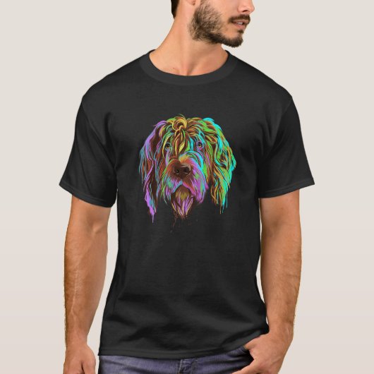 Splash Dog Wirehaered Pointing Griffon T-shirt (Voorkant)