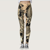 Splash Dragon Tattoo getatoeëerde huid effect Leggings (Voorkant)