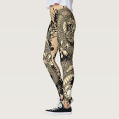 Splash Dragon Tattoo getatoeëerde huid effect Leggings (Links)