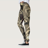 Splash Dragon Tattoo getatoeëerde huid effect Leggings (Links)