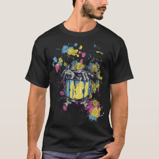 Splash Drummer - Farbexplosion auf der Snare T-shirt