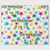 Splash Eid Mubarak Verpakkingspapier Cadeaupapier (Vlak)