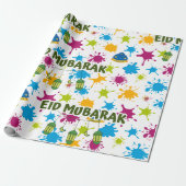 Splash Eid Mubarak Verpakkingspapier Cadeaupapier (Uitgerold)