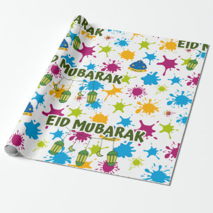 Splash Eid Mubarak Verpakkingspapier Cadeaupapier