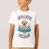 Splash en Smile Golden Retriever Fun T-shirt (Voorkant)