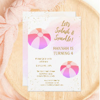 Splash en Sparkle Water Pool Party Verjaardag