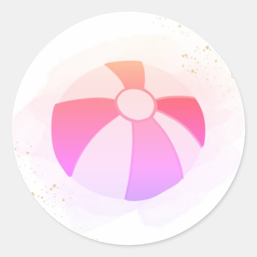 Splash en Sparkle Water Pool Party Verjaardag Ronde Sticker (Voorkant)