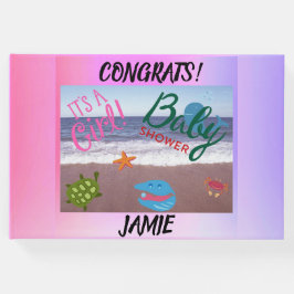 Splash For Joy: Baby Girl Douche Celebration Roze Gastenboek