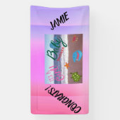 Splash For Joy: Baby Girl Douche Celebration Roze Spandoek (Verticaal)