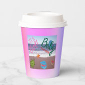 Splash for Joy: Baby Girl Shower Celebration Papieren Bekers (Achterkant)