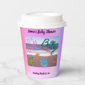 Splash for Joy: Baby Girl Shower Celebration Papieren Bekers (Voorkant)