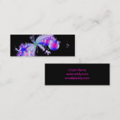 Splash Fractal Art Zwart Mini Visitekaartje (Voorkant / Achterkant)