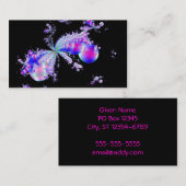 Splash Fractal Art Zwart Visitekaartje (Voorkant / Achterkant)