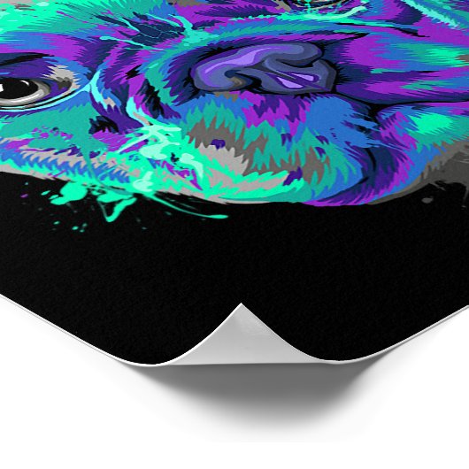 Splash French Bulldog Gifts for Hondenliefhebbers Poster (Hoek)