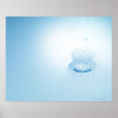 Splash gemaakt door waterdruppels poster (Voorkant)
