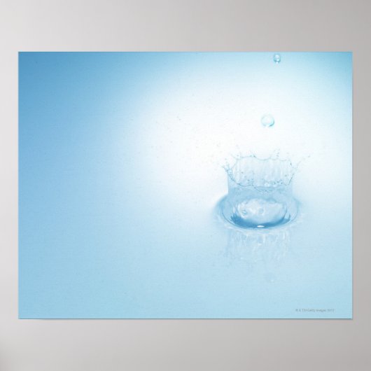 Splash gemaakt door waterdruppels poster (Voorkant)