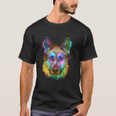 Splash Ger Shepherd Gsd T-shirt (Voorkant)