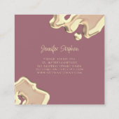 Splash Gold Poolse legante moderne nagels Vierkante Visitekaartje (Achterkant)