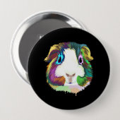 Splash Guinee Pig Ronde Button 4,0 Cm (Voorkant /achterkant)