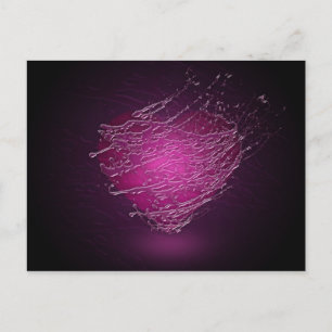 Splash Heart met gloeiende plaat - Briefkaart