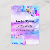 Splash Holographic Poland Elegant Moderne Nails Visitekaartje (Achterkant)
