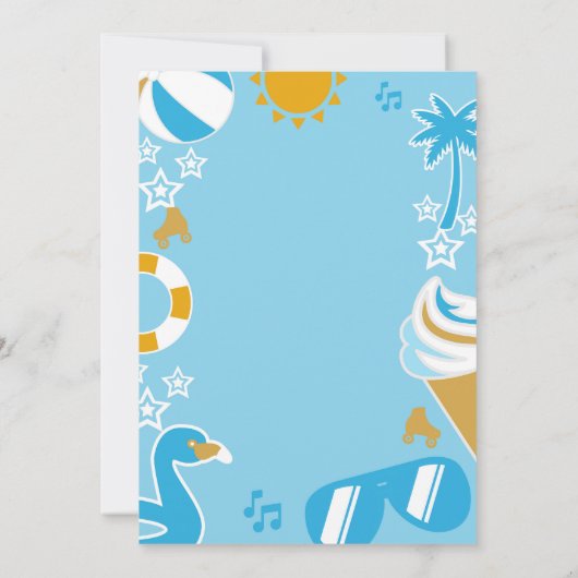 Splash In Tien Pool Party Verjaardag Jongen Zomer Kaart (Achterkant)