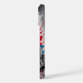 Splash ink drawing Skyscrapers Skyline iPhone Hoesje (Linkerkant)