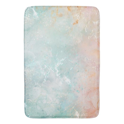 Splash Ink Waterverf Achtergrond, pastelkleurig Badmat (Voorkant Verticaal)