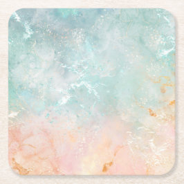 Splash Ink Waterverf Achtergrond, pastelkleurig Kartonnen Onderzetters