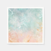 Splash Ink Waterverf Achtergrond, pastelkleurig Servet (Voorkant)