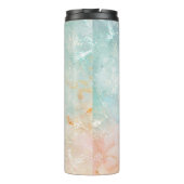 Splash Ink Waterverf Achtergrond, pastelkleurig Thermosbeker (Achterkant)