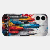 Splash ink waterverf wolkenkrabber cityline cover (Achterkant (horizontaal))