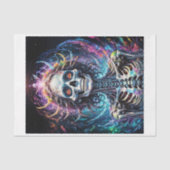 Splash inkt Schedel kleuren wonderland Tissuepapier (Voorkant)