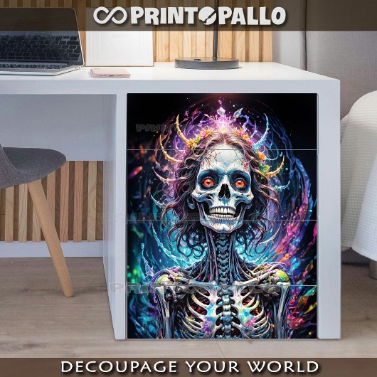 Splash inkt Schedel kleuren wonderland Tissuepapier