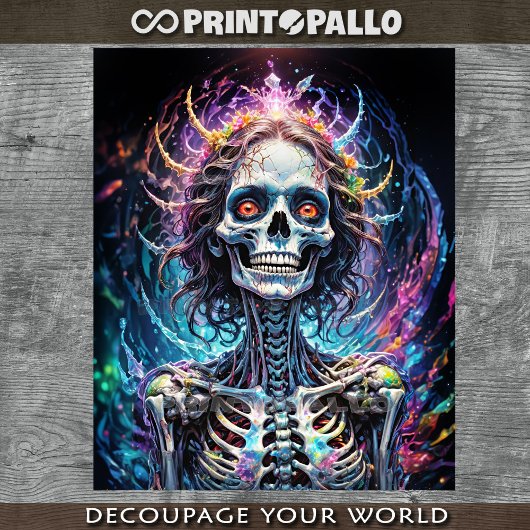 Splash inkt Schedel kleuren wonderland Tissuepapier