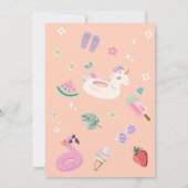 Splash Into Eight Summer Rainbow Sun 8th Birthday  Kaart (Achterkant)