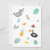 Splash Into Five Summer Party 5th Birthday Kaart (Achterkant)