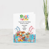 "Splash into Fun: Duck Pool Party met Drinken!" (Voorkant)