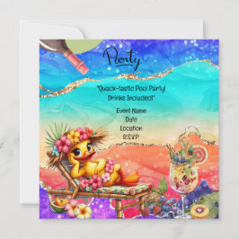 "Splash into Fun: Duck Pool Party met Drinken!" Kaart