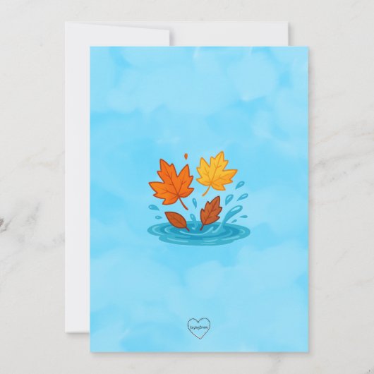Splash Into Three Fall Water Fun birthday Kaart (Achterkant)