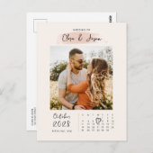 Splash kalender foto Opslaan de Datum uitnodiging (Voorkant / Achterkant)