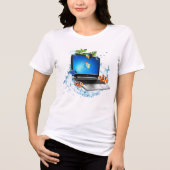 Splash Laptop Frutiger Aero ( feminine ) Tri-Blend Shirt (Voorkant)