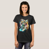 Splash Maine Coon Kat 1 T-shirt (Voorkant volledig)