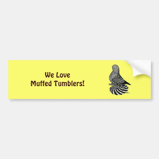 Splash Muffed Tumbler Bumpersticker (Voorkant)