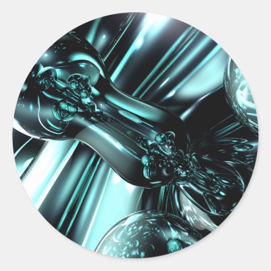 Splash neer Abstracte Sticker (Voorkant)