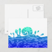Splash Ocean Wave Briefkaart (Voorkant / Achterkant)