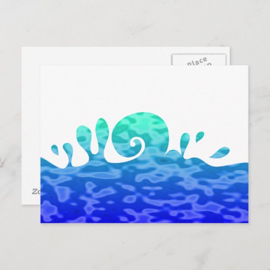 Splash Ocean Wave Briefkaart (Voorkant / Achterkant)